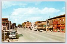 c1950s Main Street & Third St. Clare Michigan MI Postcard picture