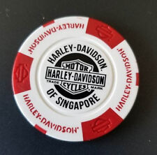 HD OF SINGAPORE (White/Red) International Harley Poker Chip picture