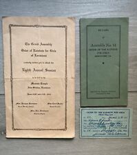 Masonic Order Of The Rainbow For Girls By-Laws, 1934 Grand Assembly Program picture