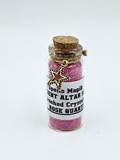 ROSE QUARTZ Ancient Altar Blessed Witches Salt & Crystals Best Spells Magick picture
