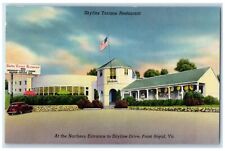 c1940 Skyline Terrace Restaurant Drive Front Royal Virginia VA Vintage Postcard picture