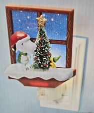Peanuts Snoopy Woodstock Christmas Scene Night Light - NEW  picture