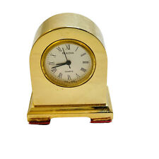 Bulova Miniature Mantel Clock Brass Arch Model B0504 Needs Battery picture