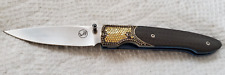 Rare William Henry Armadillo Knife, T10 Liner Lock with Gold Disc Inlays picture