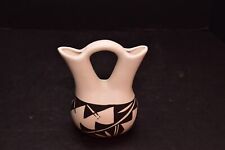 VTG Acoma Native American Indian Pottery Jug Wedding Vase ATQ Norma Jean Signed picture