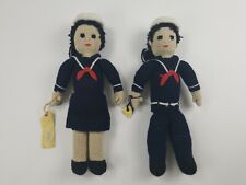 WWII military handmade dolls Navy Sailor, about 16