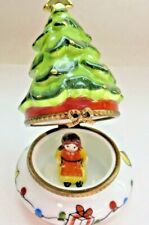 Peint Main Limoges Trinket - Christmas Tree With Gold Star  picture