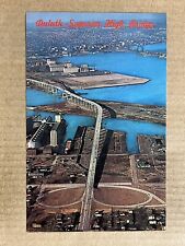 Postcard Duluth Superior High Bridge MN Minnesota WI Wisconsin Shipping Harbor picture