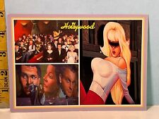 1980's Pinup Risque Postcard: Spicy Glamour Murals in Hollywood CA picture