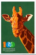Jacksonville Zoo & Gardens Florida Giraffe 100th postcard picture