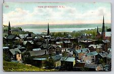 Birdseye View of Rondout New York NY Ulster County 1908 Postcard picture