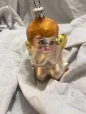 Vintage Christopher Radko Baby Angel Cherub Blown Glass Christmas Ornament picture