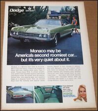 1970 Dodge Monaco Car Print Ad 1969 Automobile Advertisement Page Chrysler picture