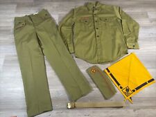 Vintage 1960s BSA Boy Scouts of America Uniform Cub Short Pants Hat Bandana Belt picture