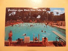 Municipal Swimming Pool Black River Falls Wisconsin vintage postcard  picture
