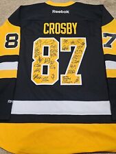 SIDNEY CROSBY Team Signed 2016 Cup Champs Pittsburgh Penguins NEW Reebok Jersey picture