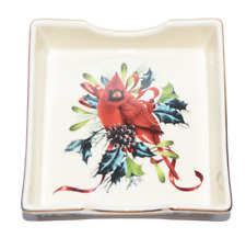 Lenox Winter Greetings Napkin Holder Cardinal Bird Porcelain picture