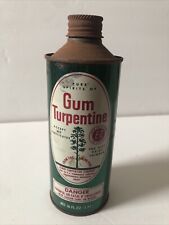 1923 Vintage Gum Turpentine Elroy Turpentine Advertising Tin Can EMPTY ONLY picture