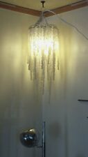 Modernist Brutalist Chandelier Melting Icicle Ceiling Light Swag Pendant Acrylic picture