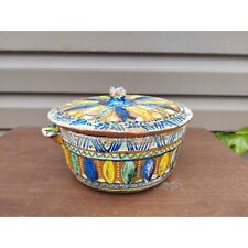 Vintage Mexican Pottery Tlaquepaque Lidded Handled Casserole picture