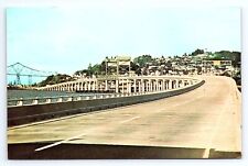 Postcard Two Bridges Astoria Oregon Young's Bay to Warrenton Washington picture