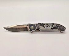 SOG Fielder Liner Lock Plain Edge Clip Point Folding Pocket Knife picture