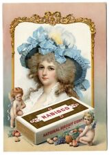 NABISCO Biscuits 1902 BEAUTIFUL WOMAN Cherubs Chromolithograph Ad Print picture
