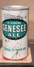 1965 GENESEE 12 HORSE ALE FAN PULL TAB BEER CAN ROCHESTER NEW YORK KEGLINED picture
