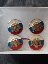 Vintage Cold War Era Lot 4 Russia State Double Eagle Flag Pin Lapel or Hat Pin picture