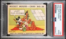 1935 R89 Mickey Mouse Gum Card #26 Just Pup-Posing (PSA 2 Good) Type II picture