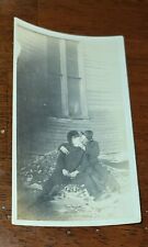 ANTIQUE 1920 ? PHOTO GAY INTEREST MEN KISSING picture
