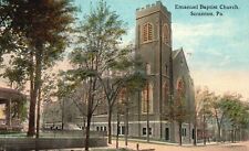 1917 Emmanuel Baptist Church Building Scranton Pennsylvania Posted Postcard picture