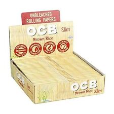 24pc Display - OCB Brown Rice Rolling Papers (Slim) picture