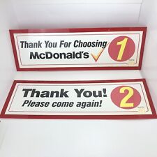 McDonald's Original Drive Thru Thank You Sign 30” x 10” Acrylic Hanging Man Cave picture