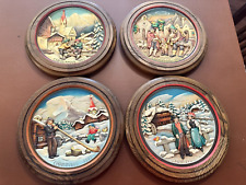 LOT OF 4 VINTAGE ANRI CHRISTMAS PLATES 1971,1972,1973,1974 picture