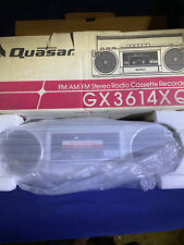 Vintage Quasar GX-3614 AM/FM Stereo Radio Cassette Recorder Boombox Brand New picture