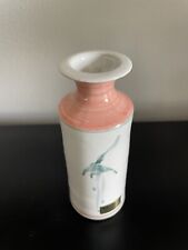 Louis Mulcahy Irish Studio Pottery Bottle Vase Speckled Oatmeal, Peach & Green picture
