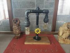 Retro industrial pipe twisted 2 bulb lamp with edison bulbs picture