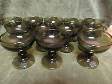 Vintage 1970's Imperial Lenox Glass Nut Brown Hoffman House Sherbet Lot of 12 picture