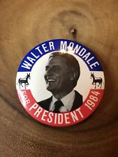 2-1/4” 1984 Walter Mondale for President political campaign pin Pin-back button picture