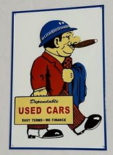 Vintage Style Dependable Used Car Salesman  Steel Metal Top Quality Sign picture