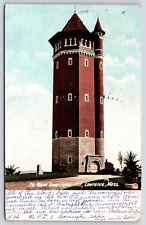 Massachusetts Lawrence Water Tower Tower Hill  Vintage Postcard POSTED picture
