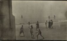 RPPC Baseball? Sexy flapper girls playing ball on beach ~ 1904-1918 real photo picture