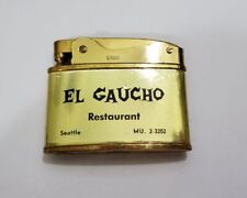 Vintage El Gaucho Restaurant Lighter Seattle WA Gold Tone 1950s picture