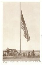Fort Meade Lowering of American Flag Old Glory Postcard Division Hill picture
