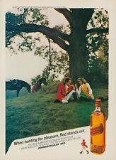 1985 Johnnie Walker Red Horse Horseback Riders Picnic Ad SI19 picture