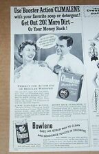 1956 print ad - Climalene Laundry soap booster Lady man Canton Ohio Advertising picture