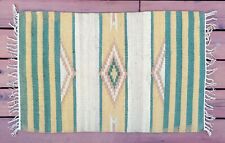 Vintage CHIMAYO Mexico Woven Rug Mat SOUTHWESTERN Weaving 38