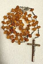 Vintage Baltic Amber Catholic Rosary Beads picture