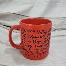 Vintage Waechtersbach Art Institute Of Chicago Coffee Mug Red Artist Signatures picture